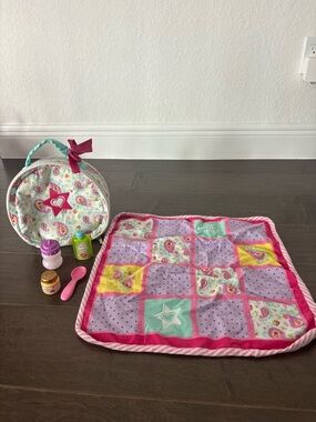Official Bitty Baby Doll Playset Blanket and Accessories